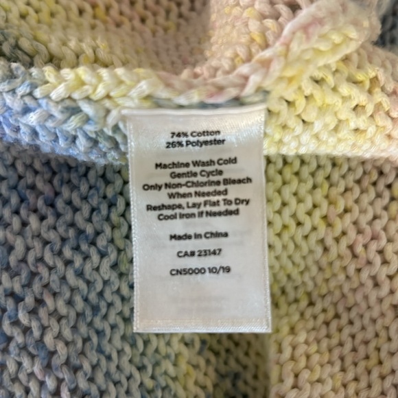 Talbots Size L 3/4 Sleeve Loose Knit Pastel Sweater - Picture 12 of 12